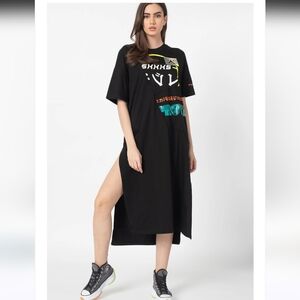 Diesel Black Dress with Neon Accents